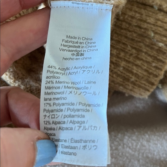 J. Crew Camel Cable Knit wool blend Sweater S - Picture 7 of 9